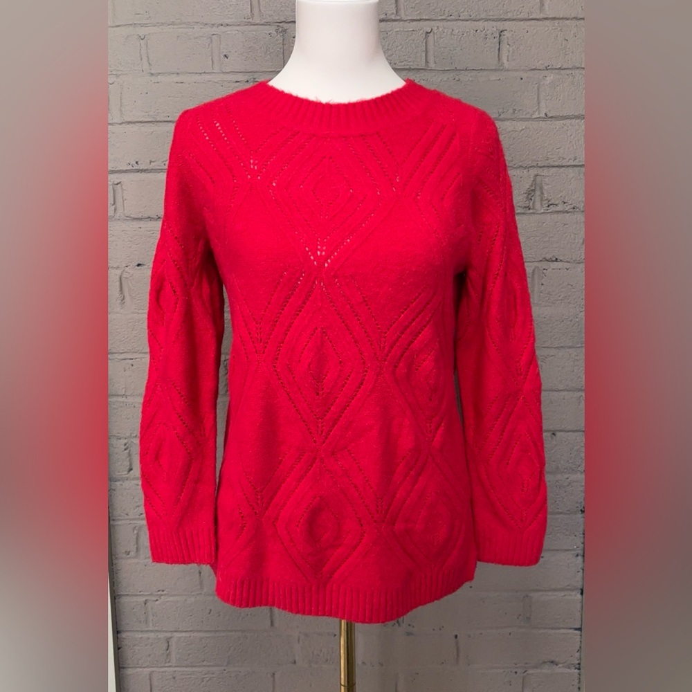 Talbots red knit sweater SP